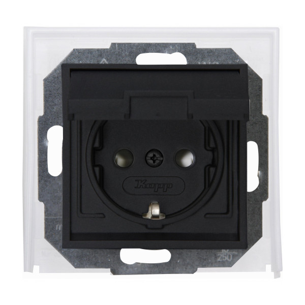 ATHENIS IP44 – Schutzkontakt-Steckdose mit Klappdeckel anthrazit