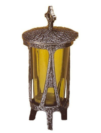 Grableuchte / Grablaterne Alu bronze 27 cm