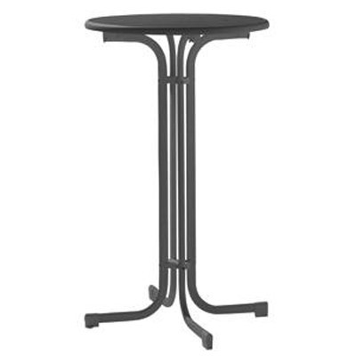 SIEGER Bartisch / Stehtisch klappbar Ø70cm grau Stahl