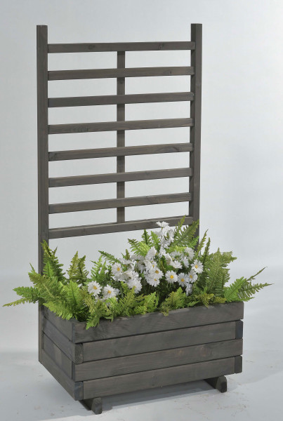 Kasten mit Rankgitter Gmunden 68x37x136cm grau