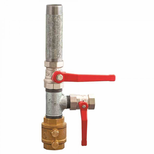 doppelter Pumpenstock Handpumpenanschluss 25mm und 32mm