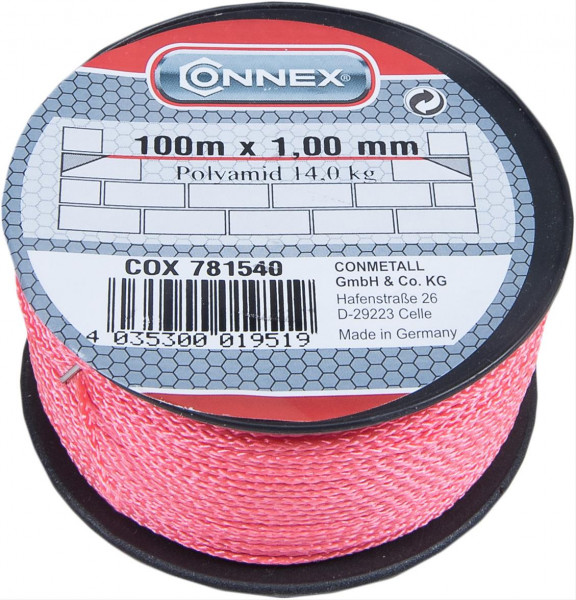 Maurerschnur 1,0mm-100m pink