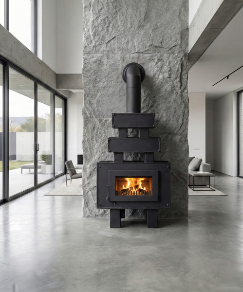 Kaminofen Globe-fire Atria ST-2013 raumluftunabhängig schwarz 6,8 kW