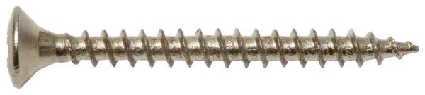 Spanplattenschrauben 4,0 × 50 mm, Linsensenkkopf, vernickelt, 50 Stück