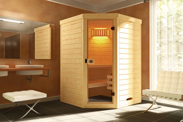 Weka Massivholz Elementsauna 38 mm LAUKKALA 1 GT SL