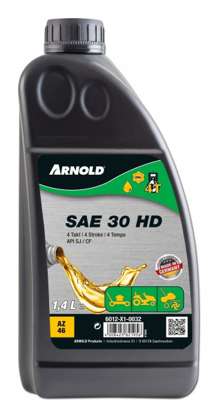 Arnold Motorenöl 4-Takt Sommer-Öl SAE 30HD Rasenmäheröl 1400ml