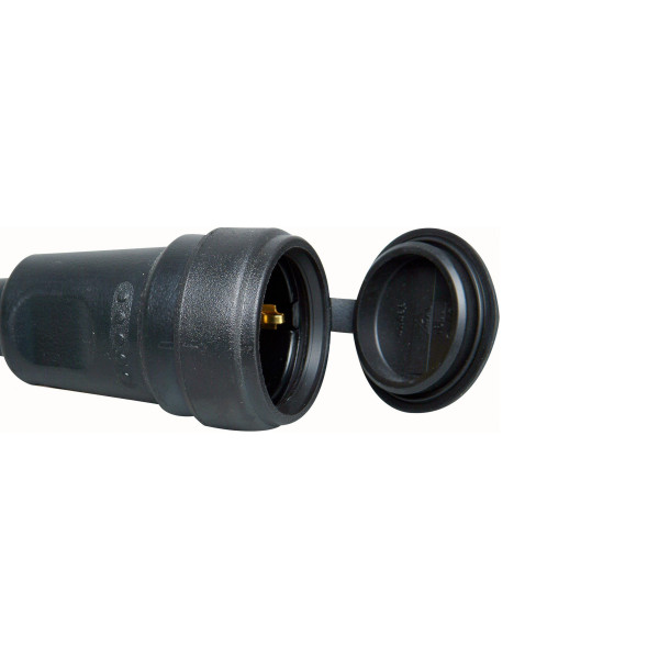 Schutzkontakt-Gummikupplung, großes Modell, Spritzwasserschutzkappe