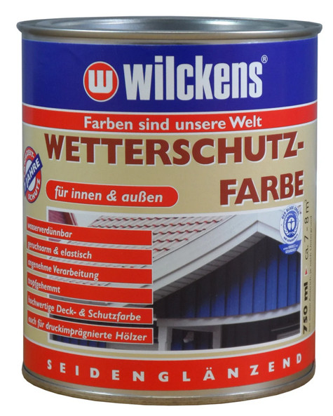 Wilckens® Wetterschutzfarbe weiß seidenglänzend 750ml