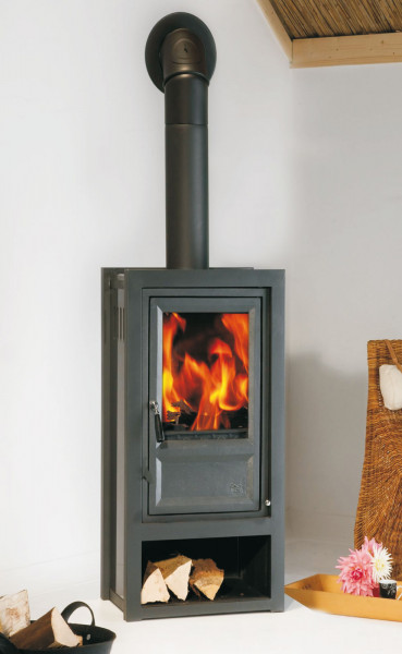 Kaminofen Globe-fire Luna II L raumluftunabhängig Naturstein schw. 6kW