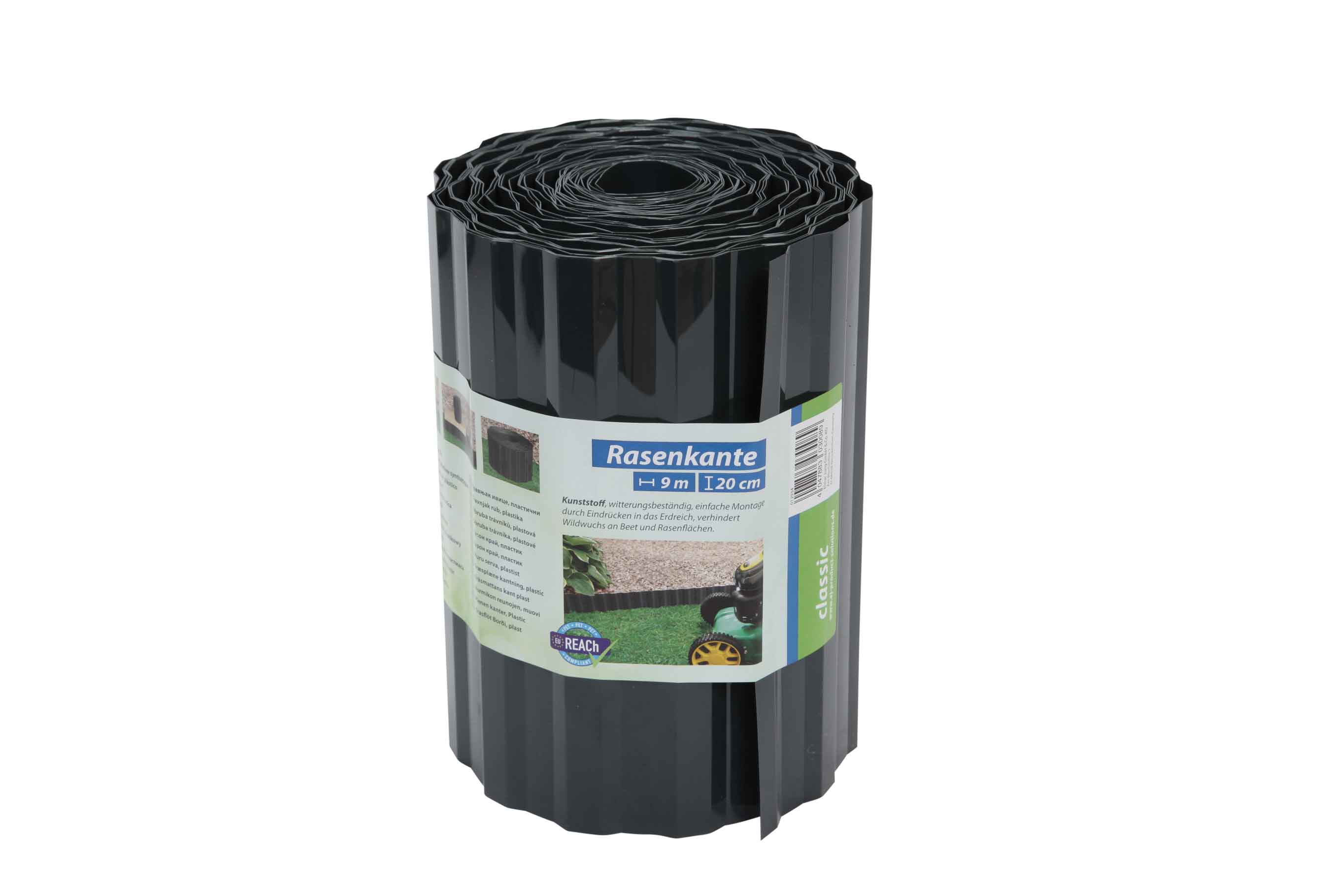 Rasenkante Classic Kunststoff floraworld 9mx20cm anthrazit  