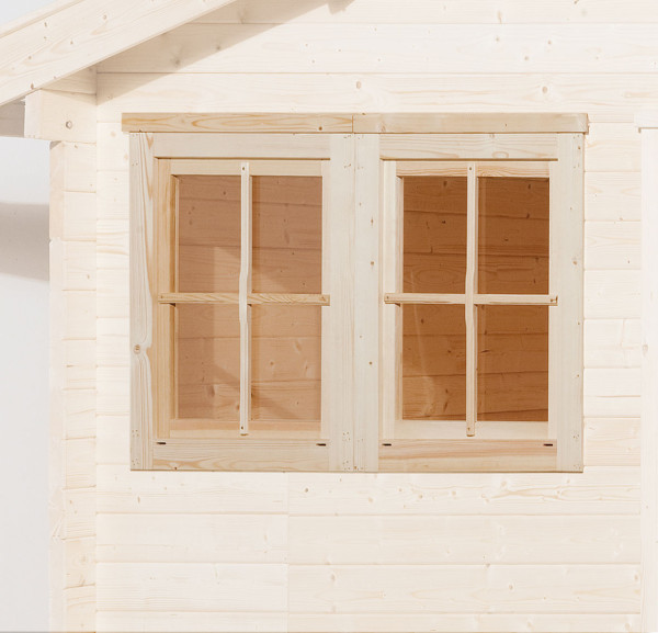 Gartenhausfenster für Wandstärke 21 - 28 mm 138x79cm