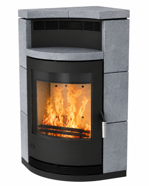 Fireplace Eckkaminofen Lyon Speckstein 8kW