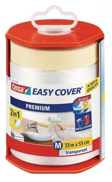tesa® Easy Cover Premium Abdeckfolie 33 m x 55 cm (inkl. Abroller)