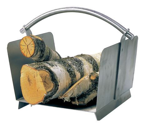Holzkorb / Holzlege Lienbacher Edelstahl 36x47x30cm