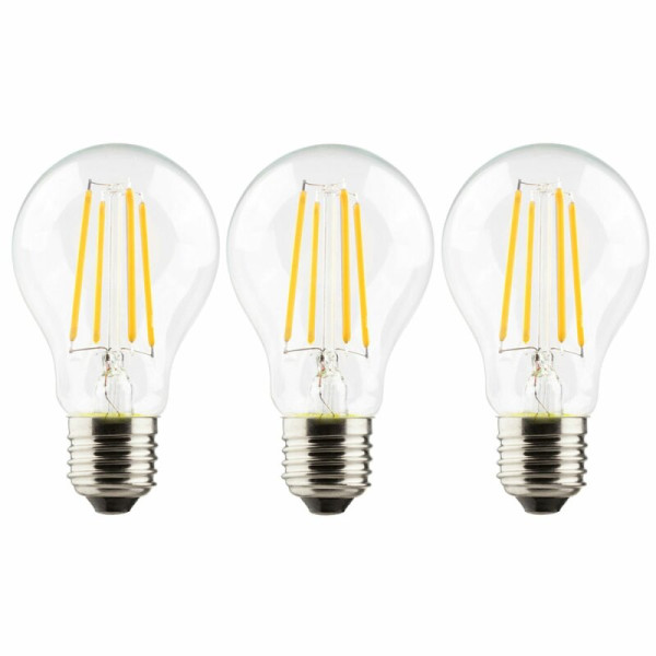 3x Müller-Licht LED Filament Leuchtmittel E27 7W 806lm warmweiß 2700K