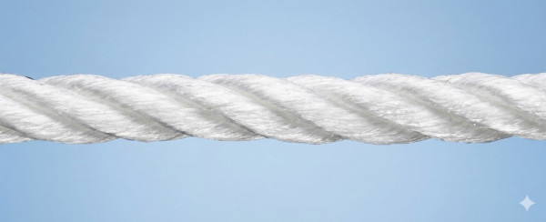 Anbruch: Dörner + Helmer Polypropylenseil weiß (8 mm) ca. 110 m Rest