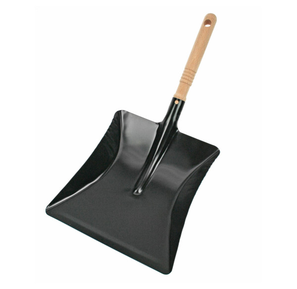 Peggy Perfect® Kehrschaufel mit Holzgriff ohne Lippe Metall schwarz