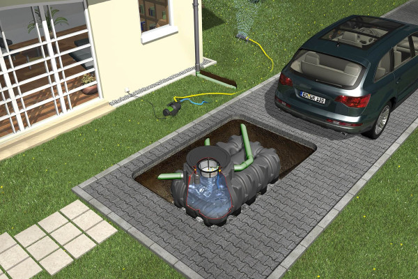 Graf Flachtank-Paket Platin XL Garten-Jet 10.000 l PKW-befahrbar