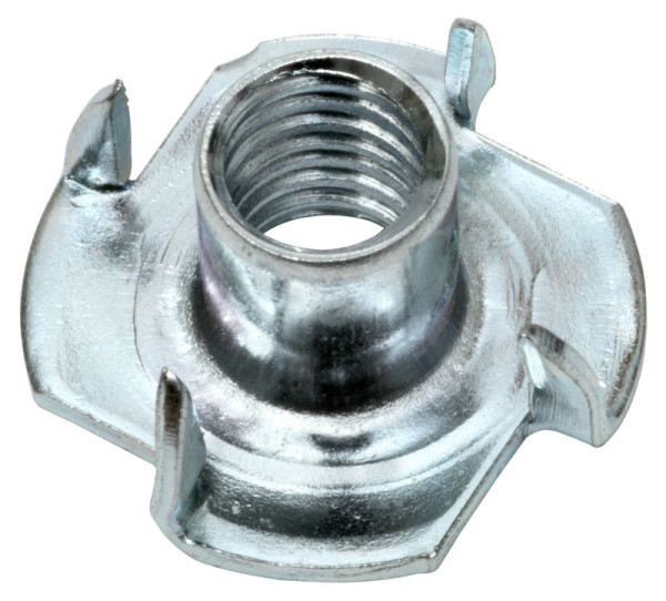 Einschlagmuttern M6 × 9 mm, Stahl verzinkt, 10 Stück