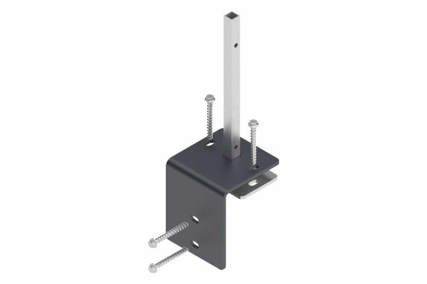 EASY-FENCE Pfostenträger mit Maueradapter 12-16 cm Anthrazit