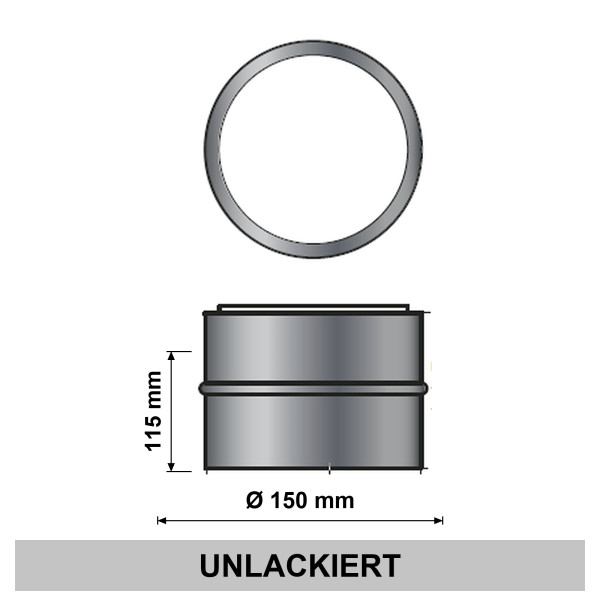 Wandfutter doppelt DN150 blank