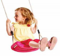 Schaukelsitz Kunststoff rosa mit Seil Schaukelsitz Kunststoff rosa mit Seil