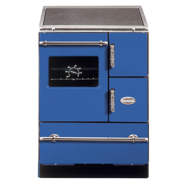 Küchenherd Wamsler K118CL Creative-Line blau Stahlfeld Ans. links