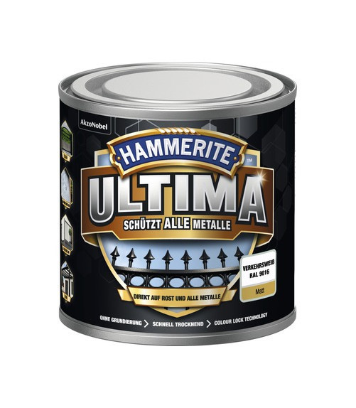 HAMMERITE® 3in1 Schutzlack Ultima verkehrsweiß matt 250ml