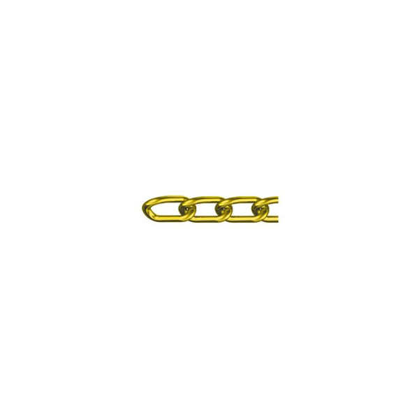 Ringkette Nr. 9400 Stahl vermessingt, 2 mm, Meterware