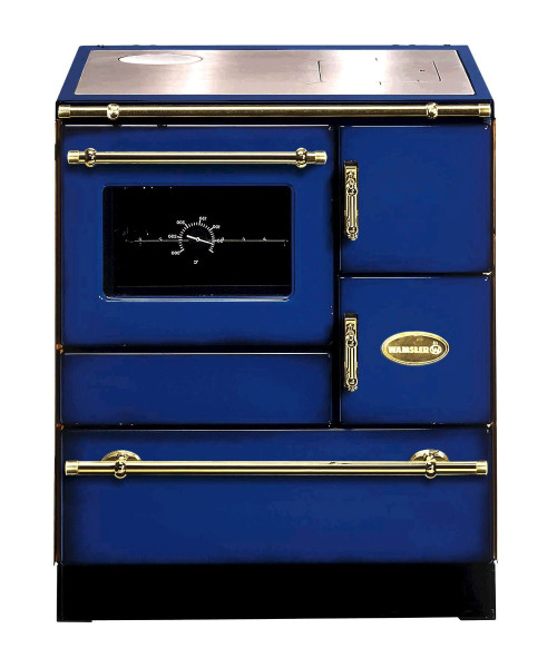 Küchenherd Wamsler K128CL Creative-Line blau Stahlfeld Ans links