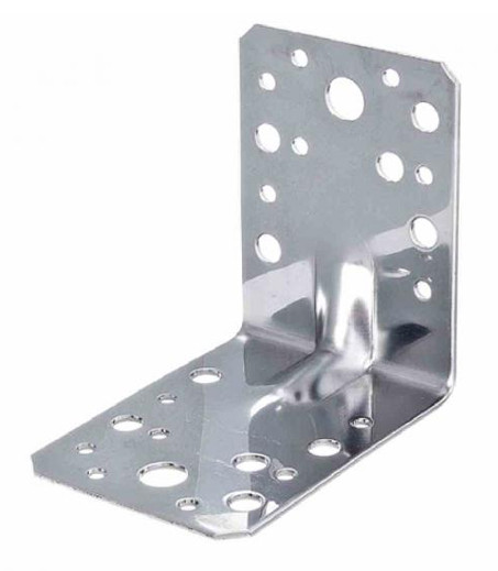 Schwerlast Winkelverbinder mit Sicke Alberts Edelstahl 105x105x90mm