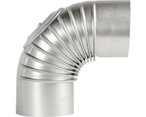 ediFire Ofenrohr-Bogen 90° Ø 120 mm feueraluminiert mit Tür