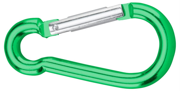 Dörner + Helmer Aluminium-Karabinerhaken 6 x 60 mm - Grün eloxiert
