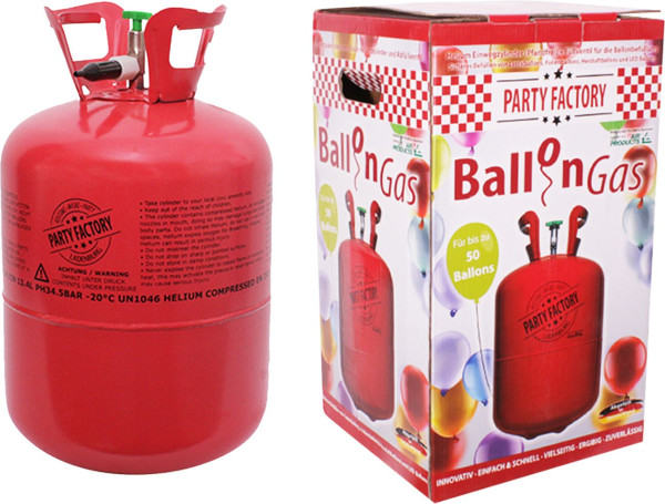 Party Factory Ballongas Helium für ca. 50 Luftballons