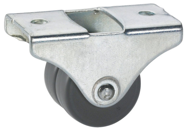 Möbel-Doppelbockrolle Ø 25 mm – Kompakt & Bodenschonend