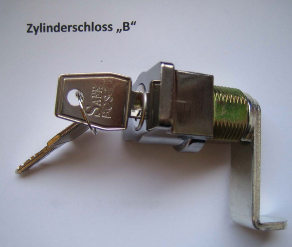 Schliesszylinder B für Briefkasten / Postkasten Safe Post verchromt