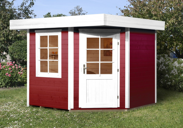 weka Designhaus 213 Gr.1, 5-Eck, schwedenrot, 28 m
