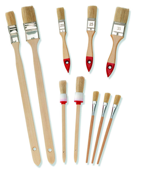 COLOR EXPERT Pinselset 10-teilig Holzstiel