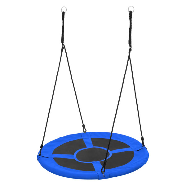 Nestschaukel für Kinder Ø100 cm Blau/Schwarz aus Polyester