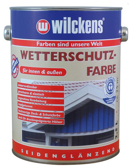 Wilckens® Wetterschutzfarbe schwedenrot seidenglänzend 2,5L
