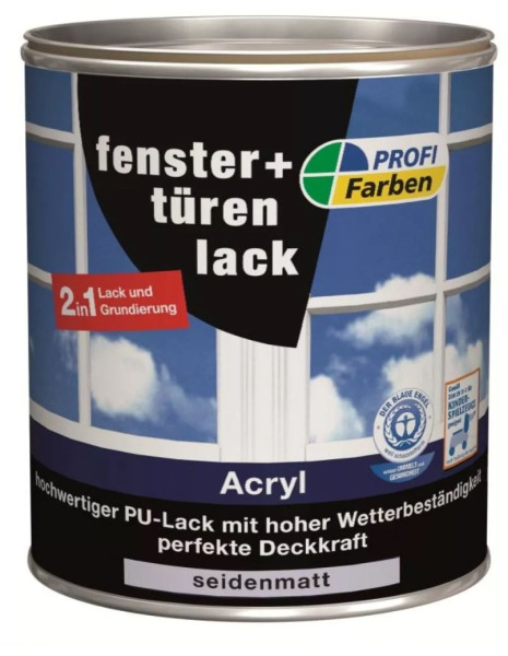 PROFI Acryl PremiumPlus Fenster und Türenlack glänzend 375 ml