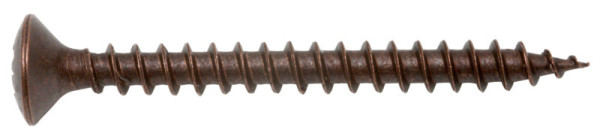 Spanplattenschrauben 4,0 × 40 mm, Linsensenkkopf, brüniert, 10 Stück