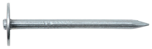 Stahlnägel mit Scheibe 3,5 × 60 mm, geriffelt, verzinkt, 250 Stück