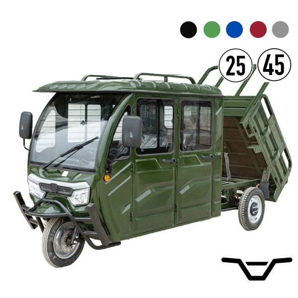 CARGO tuk-tuk Elektro Transporter Duo-Kabine
