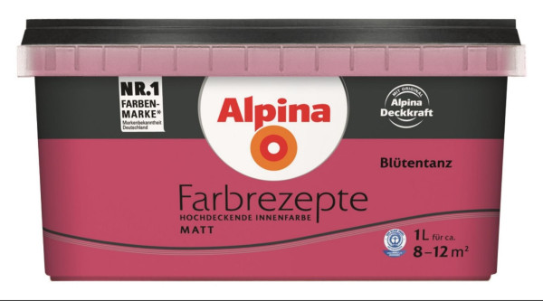 ALPINA Wandfarbe 1,0 L Blütenzauber Farben hochdeckend