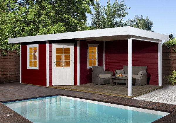 weka Designhaus 213 B Gr.1, 5-Eck, schwedenrot, 28