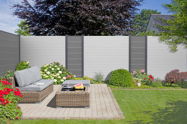 EASY-ROM Alu-Rhombuszaun Silber, 90 x 180 cm