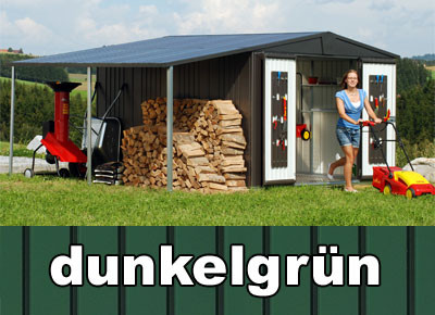 Seitendach für Biohort Geräthaus Europa Gr. 4/5 dunkelgrün