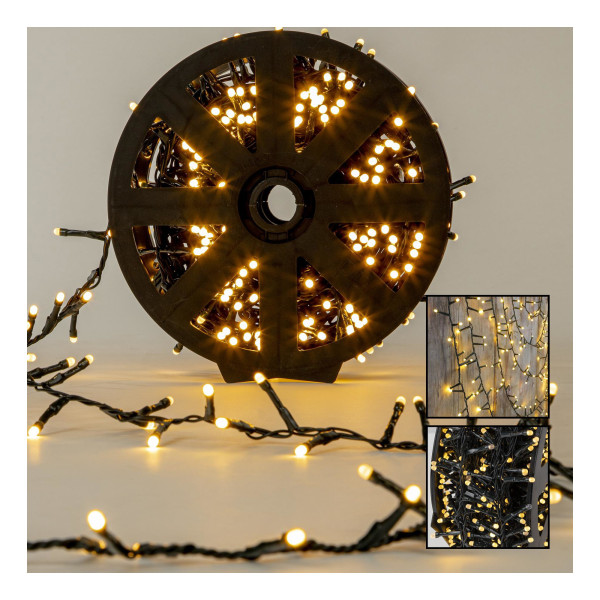 LED Lichter auf Kunststoffrad 8 Funktionen für Aussenbereich warmweiß