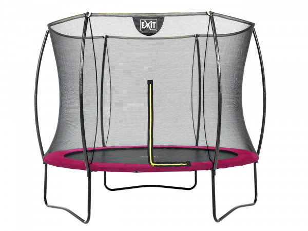 Trampolin EXIT Silhouette mit Sicherheitsnetz Ø244cm pink